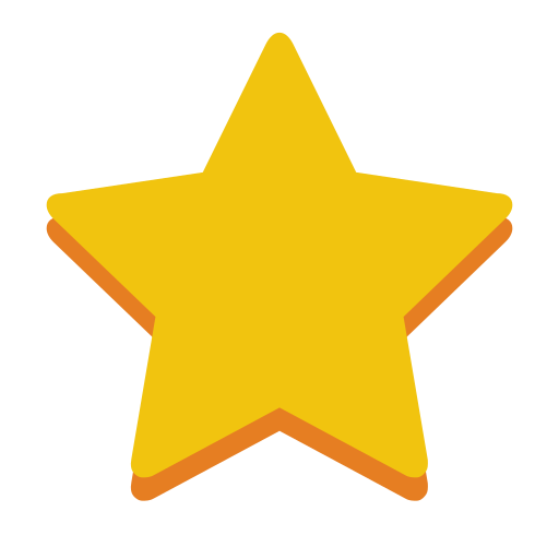 Yellow star icon with white background – rating or favorite marker